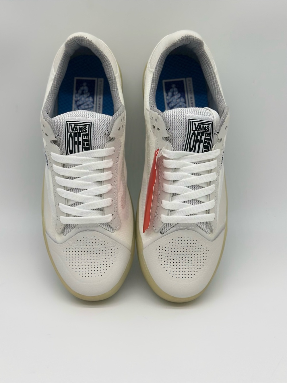 Vans Men’s White Low-Top Sneakers with Translucent Yellow Sole - Picture 3 of 11
